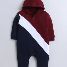 Bumzee Boys Multi Cotton Color Block Sleepsuit image 3