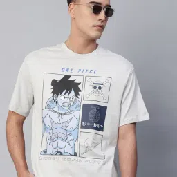 Free Authority Grey Cotton Loose Fit Printed T-Shirt-picture-10