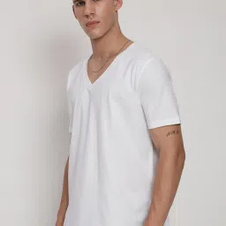 showoffff Showoff White Cotton Regular Fit T-Shirt image 3