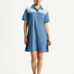Levi's Women's Indigo Shirt Collar Dress-picture-35