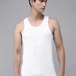 Jack & Jones Men White Solid Innerwear Vest- 1220710001-picture-28