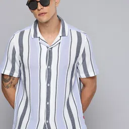 Levis Self Striped Pure Cotton Casual Shirt-picture-30