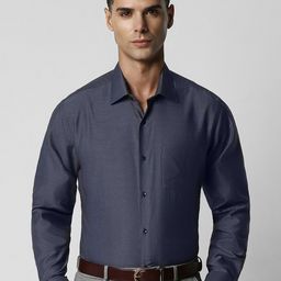 Van Heusen Pure Cotton Self Design Textured Custom Formal Shirt-picture-14
