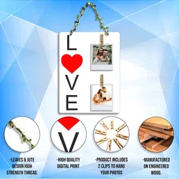 SEHAZ ARTWORKS White & Black Printed Wooden Wall Hanging-image-2