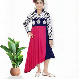 KAARIGARI Girls Asymetric Dress-image-95