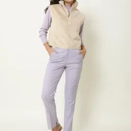 RAREISM Beige Polyester Solid Sleeveless Sweater image 5