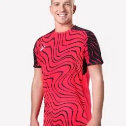 KIPSTA By Decathlon Men Neon Pink & Black Regular Fit T-Shirt-image-65