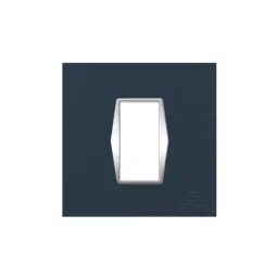 Standard by Havells Combined Plate ZOE Series 18 M Indigo Blue Chrome Finish, ASZPLOBV18 image 1