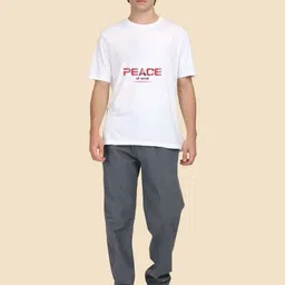 SZN Typography Printed Drop-Shoulder Sleeves Casual T-shirt image 2