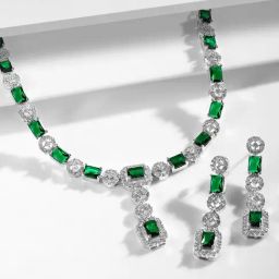 Rubans Emerald Classic Necklace & Earring Sets-image-85