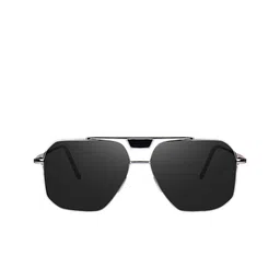 LEGEND EYEWEAR Unisex Black Lens & Black Square Sunglasses image 2