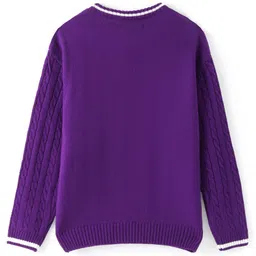 Honeyhap Girls Typography Printed Pullover image 3