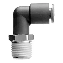 SMC KR Series Elbow Fitting, 12 mm to R 1/2, Threaded-to-Tube Connection Style, KRL12-04S (Pack of 5)-picture-48
