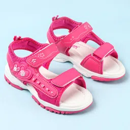 Cute Walk by Babyhug Velcro Closure Sandals - Fuchsia image 2