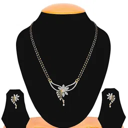 SUNHARI Silver-Plated Mangalsutra Jewellery Set image 2