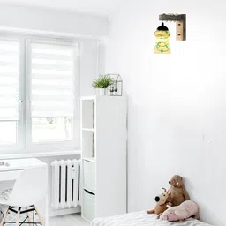 SOMIL Blue Glass Cylinder Printed Wall Lamps image 3