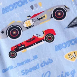 INFINITY Full Sleeves Vehicle Printed Shirt - Blue image 5