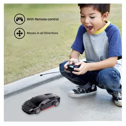 Wembley Toys High Speed Mini 1:24 Scale USB Rechargeable Remote Control Racing Car - Black & Red image 5