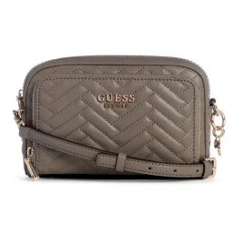 Guess Dark Taupe Quilted Anning Crossbody Camera Bag-picture-33