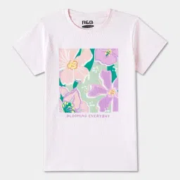 R&B Kids Pink Floral Regular Fit T-Shirt-picture-40