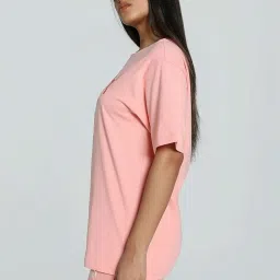 Puma Pink Fruit Cotton Relaxed Fit Logo Printed T-Shirt image 3