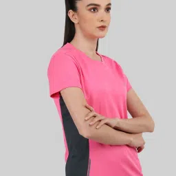 Chkokko Pink & Grey Plain T-Shirt image 3