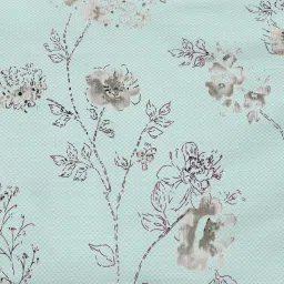 Ariana FLORENCE Aqua Cotton 210 TC Double Size Bedsheet With 2 Pillow Covers image 3