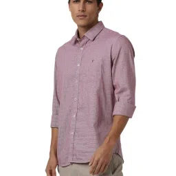 Van Heusen Purple Cotton Slim Fit Checks Shirt image 3