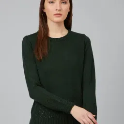 Cayman Olive Self Design Pullover-image-19