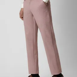 Van Heusen Pink Skinny Fit Texture Trousers image 3