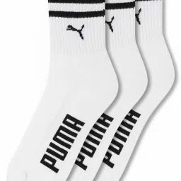Puma White Cotton Logo Extra Large Socks - Pack of 3 image 3