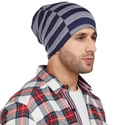 Vimal Jonney Blue Striped Beanie-picture-8