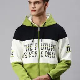 showoffff SHOWOFF Multi Cotton Slim Fit Printed Hooded SweatShirt-picture-21