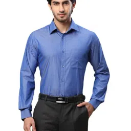 Raymond Blue Cotton Slim Fit Shirts-image-88