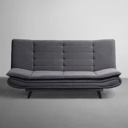 Sleepyhead Ash Grey Fabric Foldable 3 Seater Sofa Cum Bed image 3