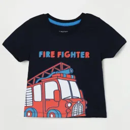 Juniors by Lifestyle Navy Printed T-Shirt-picture-39