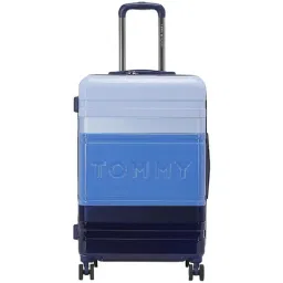 TOMMY HILFIGER Triton Pro Blue 8 Wheels Medium Hard Cabin Trolley Bag-picture-14