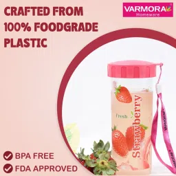 Varmora Sparkle Buddy Pink Plastic Unbreakable Smart Shaker - 450 ml image 3