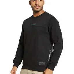 Octave Black Regular Fit Printed Sweatshirt image 3