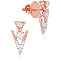 Malabar Gold and Diamonds 18k Rose Gold Diamond Stud Earrings-picture-37