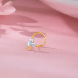 GIVA 18K Gold Blossom In Love Lab Grown Diamond Nosepin for Women-picture-15