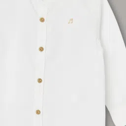 Juniors by Lifestyle Boys White Cotton Solid Shirt image 3