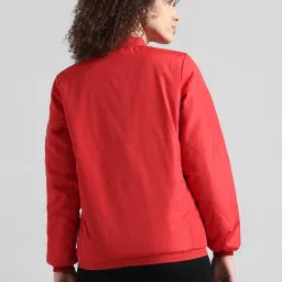Only Red Relaxed Fit Bomber Jacket image 3