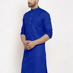 KRUDHA Men Thread Work Kurta image 4