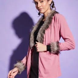 BUYNEWTREND Pink Plain Shrug image 3