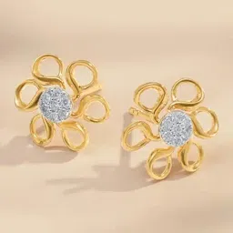 Mia by Tanishq 14k (585) Yellow Gold Earrings for Women-image-59