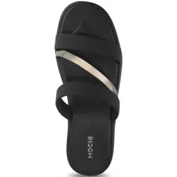 Mochi Women's Black Casual Sandals image 4