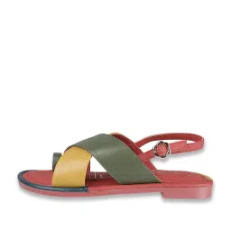 Catwalk Women's Wall St Multicolor Cross Strap Sandals image 3