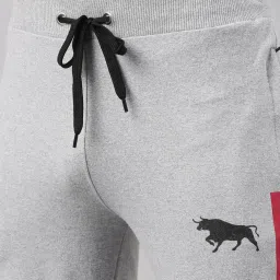 bushirt Grey Cotton Regular fit Solid Joggers image 3