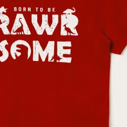 Fame Forever by Lifestyle Kids Red Printed Regular Fit T-Shirt image 3